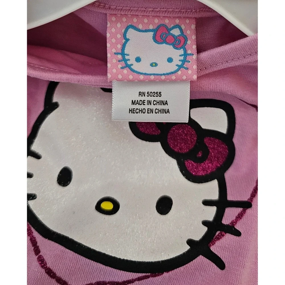 Hello Kitty Baby Girls Pink Glitter Graphic Bodysuit 0-6M HKWNG5777 NWT